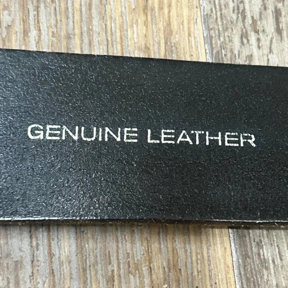 Fossil Vintage Men's Black Leather Belt Size 38 - Picture 4 of 7